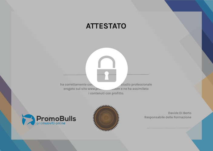 certificato corso non completo